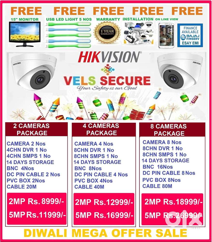 HIKVISION CCTV CAMERA 2MP   DAY & NIGHT     VISION MEGE MEGA