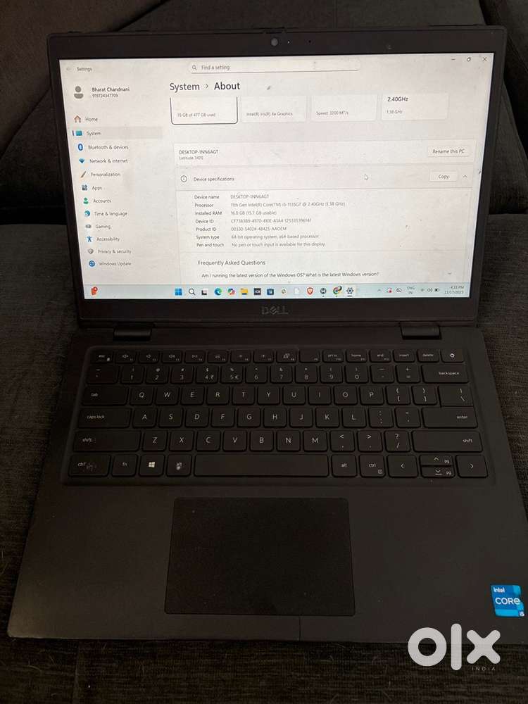  Dell Latitude 3420 – 11th Gen i5  16GB RAM  Iris Xe Graphics