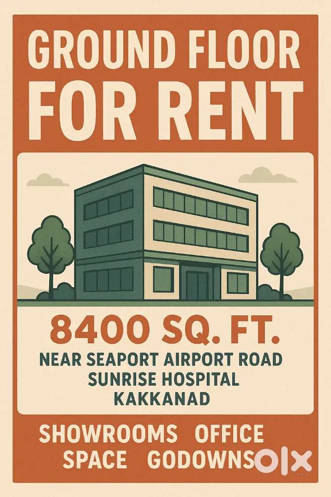 Total 8400 Sq Ft space for rent at seaport airport road Kakkanad