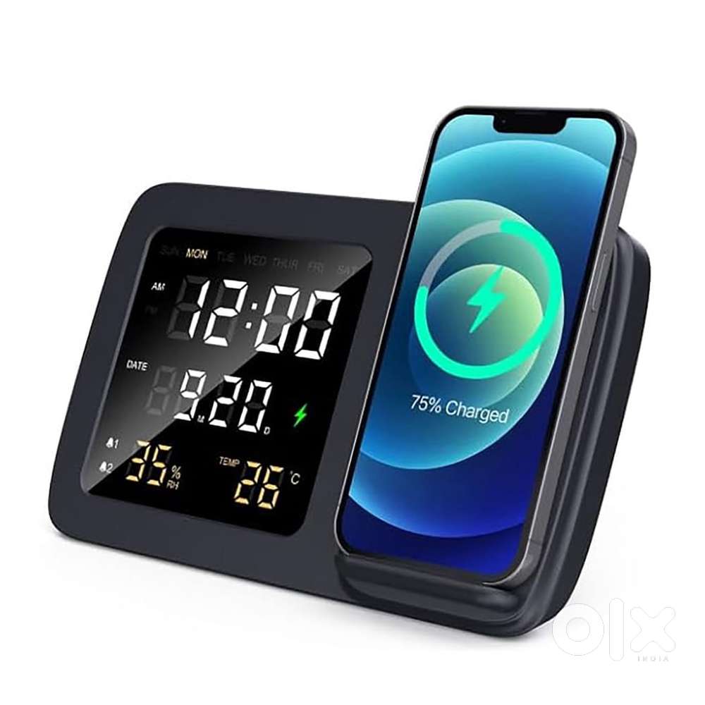 Alarm Clock with Wireless Charging