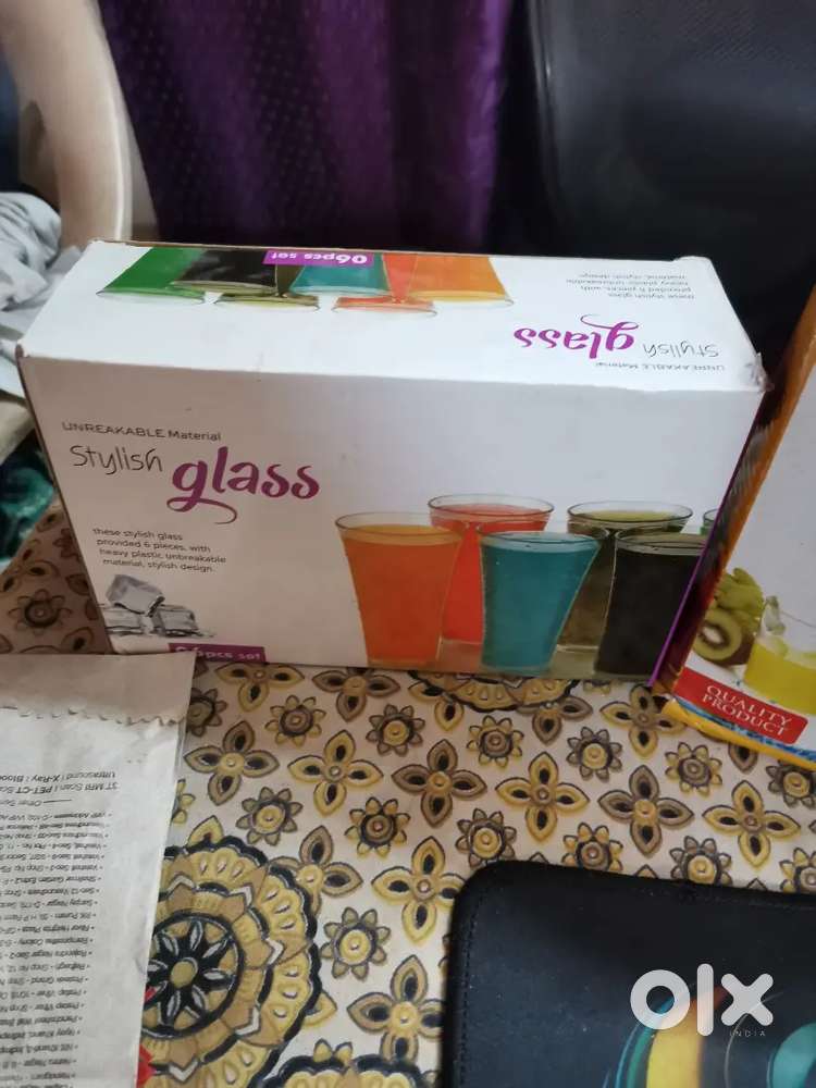 (New) Glass unbreakable stylish heavy plastic