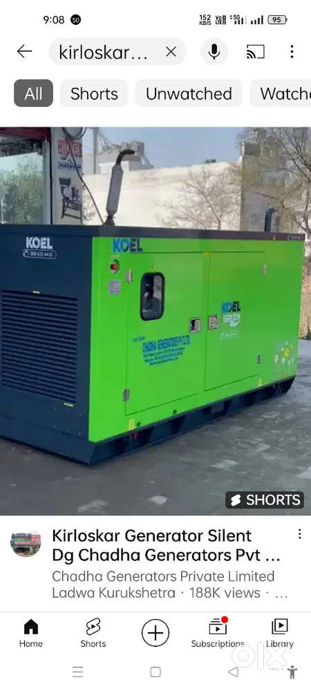 GENERATOR FOR SALE WITH BATTERY AND 2 YEARS WARRANTY