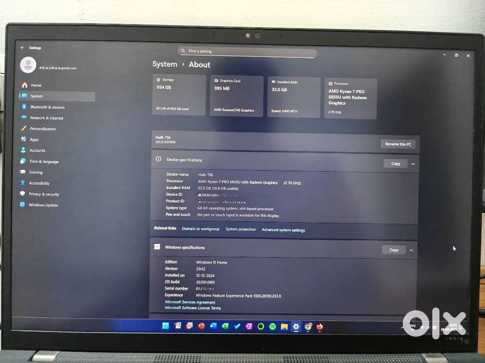 ThinkPad T16 (16″ AMD Ryzen 7 PRO 6850U, 4.7 GHz, 32 GB RAM, 1 TB SSD)