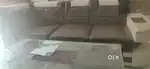 L shap sofa set with table