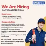 Wanted Maintenance technician