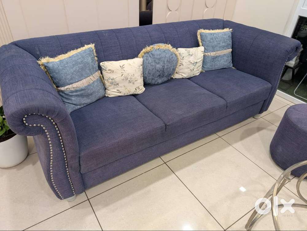 3 Seater Sofa sets along with Pouffes for sale