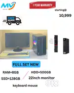 Full Set  Branded - I7 Process CPU  Ram - 8GB  Hard disk - 500GB  Moni