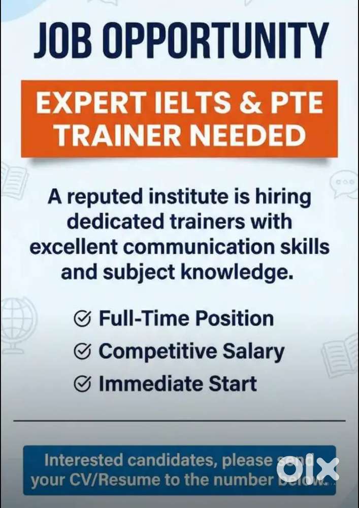 IELTS/PTE Trainer Needed