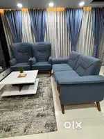 5 Seater Big Sofa Set Seesam Wood Base (Includes 2 Boss Chair Sofa)