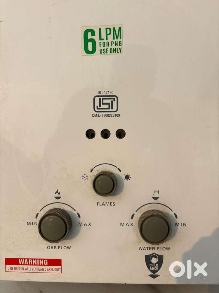 Racold  PNG Gas Geyser  Execllent Condition