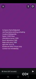 Wanted(picker&loader)Nallagandla  Hyd