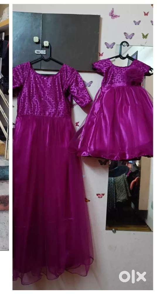 Dress with chikankari work