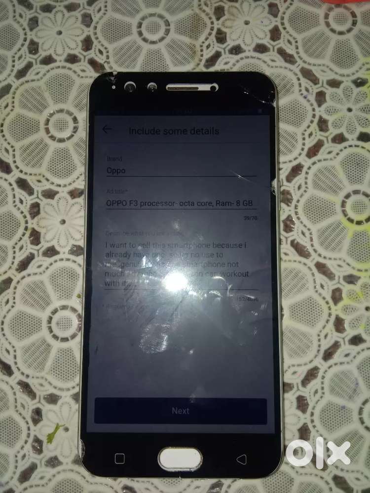 OPPO F3 processor- octa core, Ram- 8 GB