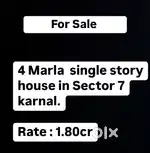 4 Marla house for Sale in Sector 7 karnal.