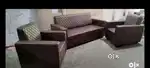 NEW BROWN COLOUR DIAMOND STITCHING BOX MODEL SOFA SET