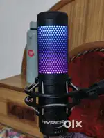 HyperX Quadcast RGB microphone with all accessories