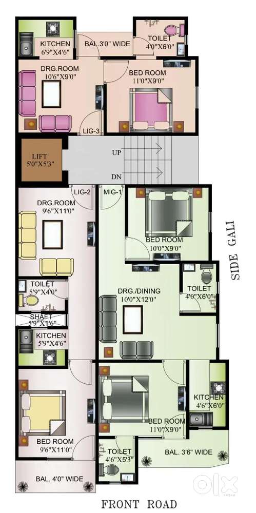 1 BHK all flat near by Guru Dronacharya metro station