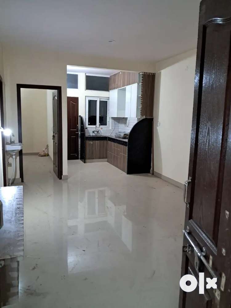 2 bhK semi furnished flat in secured society with kids play area