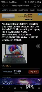 Asus zenbook dual screen laptop