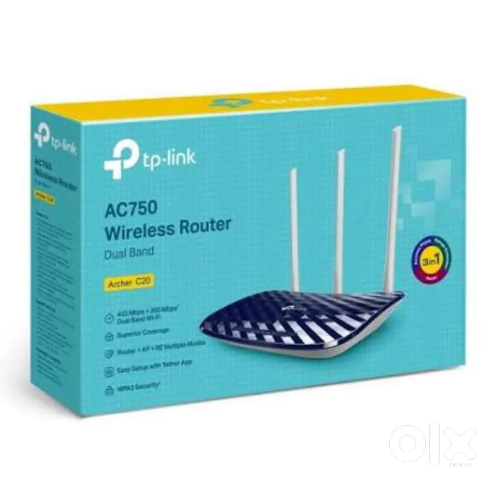 AC750 Wireless Dual Band Router + wifi modem + FTTH optical fiber box