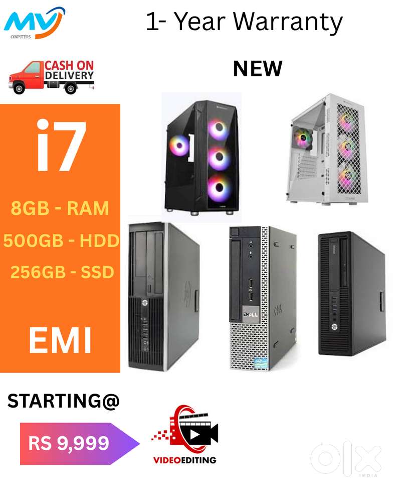 CPU - Branded Intel  Ram - 8GB DDR3  Hard Disk - 500GB  Full Set @ Low