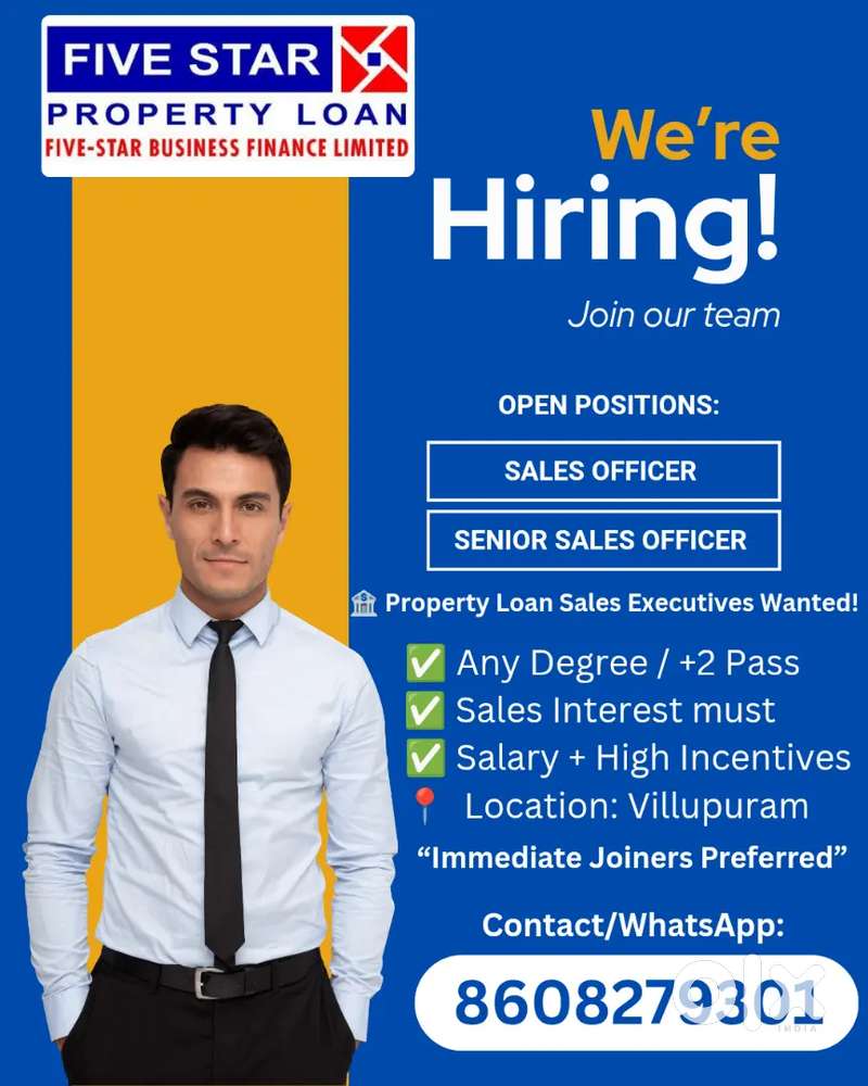 Property Loan Sales Executives Wanted!