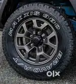 Jimnyalpha alloys set of 5 brand new & tyres Maxxis 980 AT's