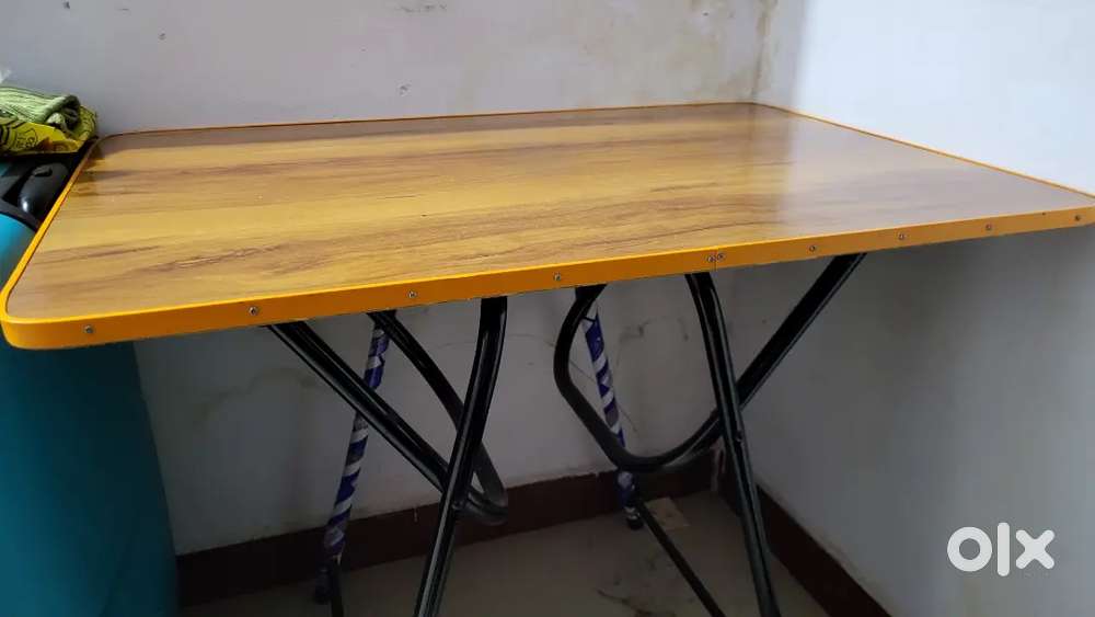 Wooden Wardrobe, Monitor, Bed and table