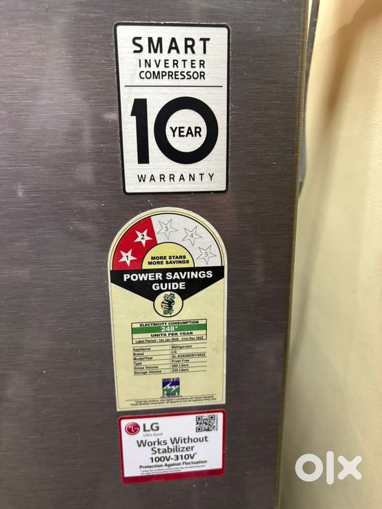 LG Smart Inverter 260 ltr Fridge