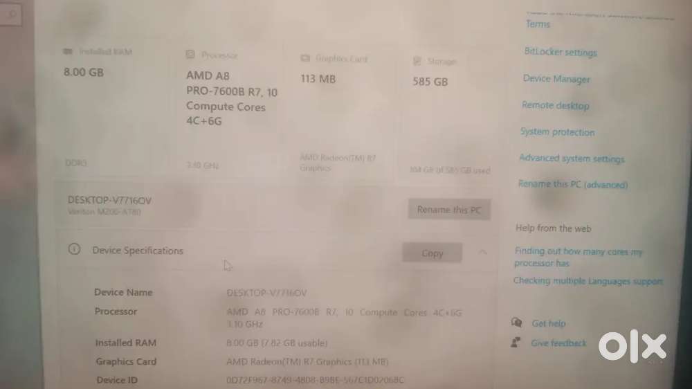 Gaming PC AMD processor