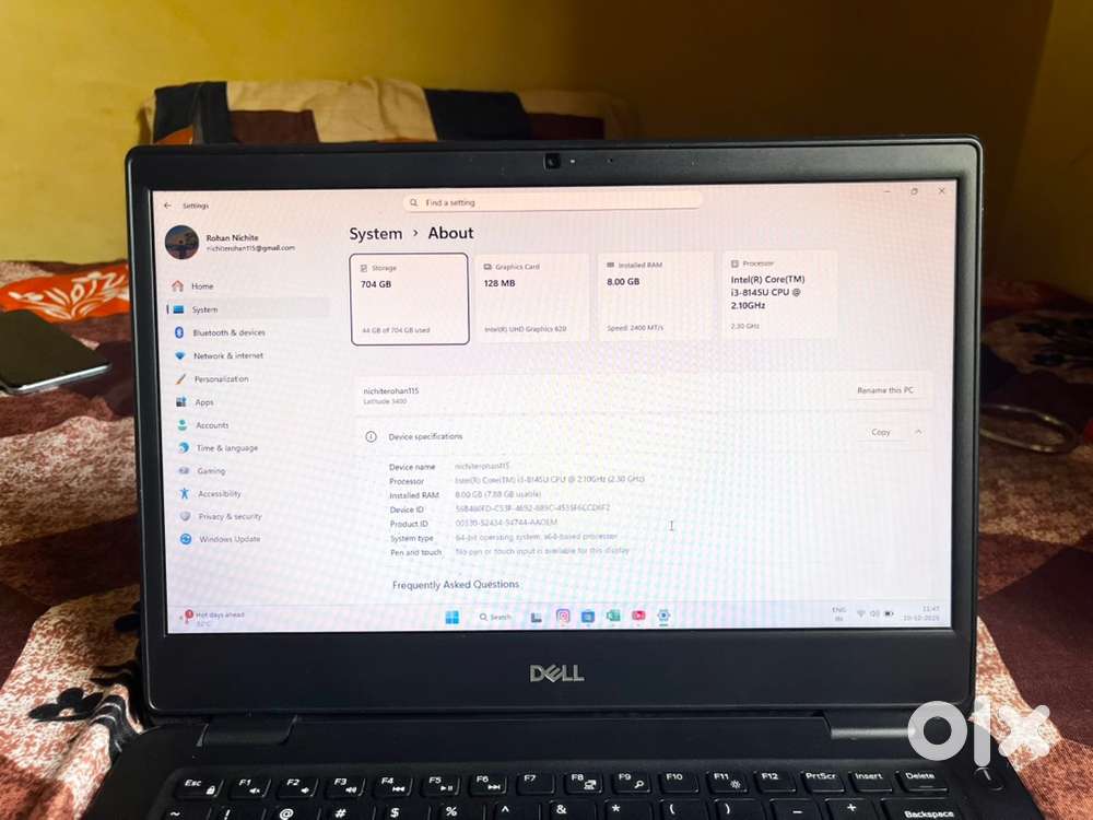 Dell latitude 3400 i3 8th gen