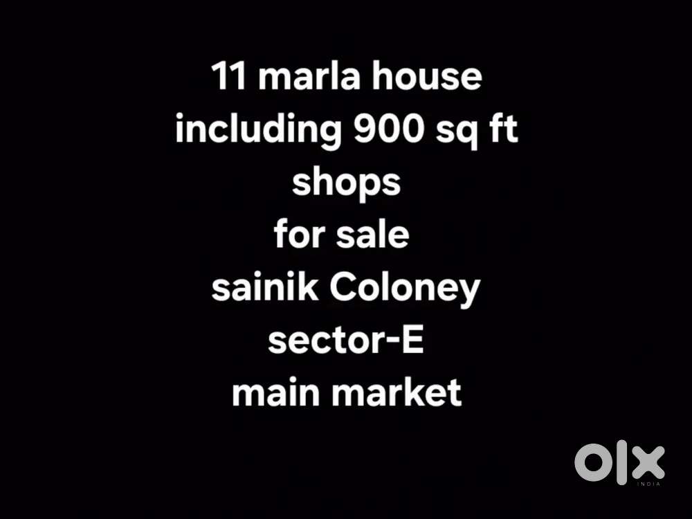 11 Marla house with shops
