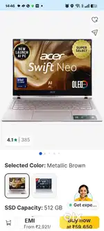 Acer swift neo Laptop