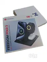 Portronics Freedom fold Wireless Charger 3-in-1 for Phone, Watch, Pods