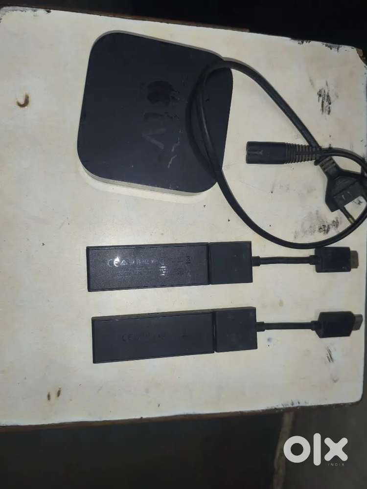 2 fire TV stick and 1 apple tv