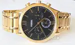 Fossil Fenmore gold tone watch.