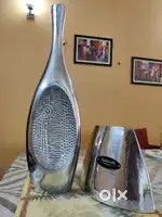 Handcrafted steel flower vase