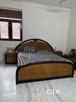 King size sangwan wood (Teak wood) bed with side drawers