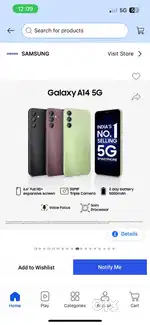 Semung A14 5g 12 128