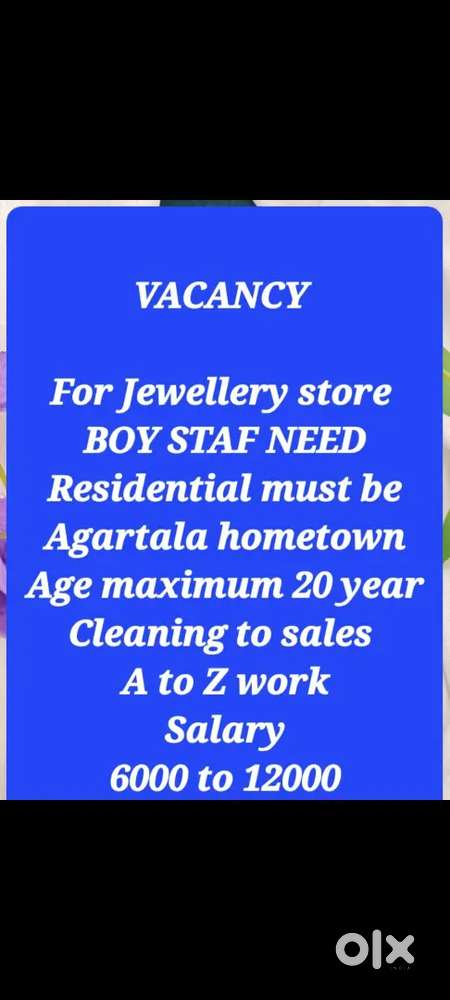 Boys  Staf  need  under 20 yars