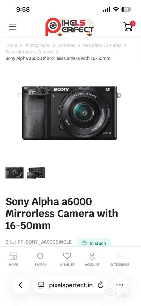 Sony a6000 camera