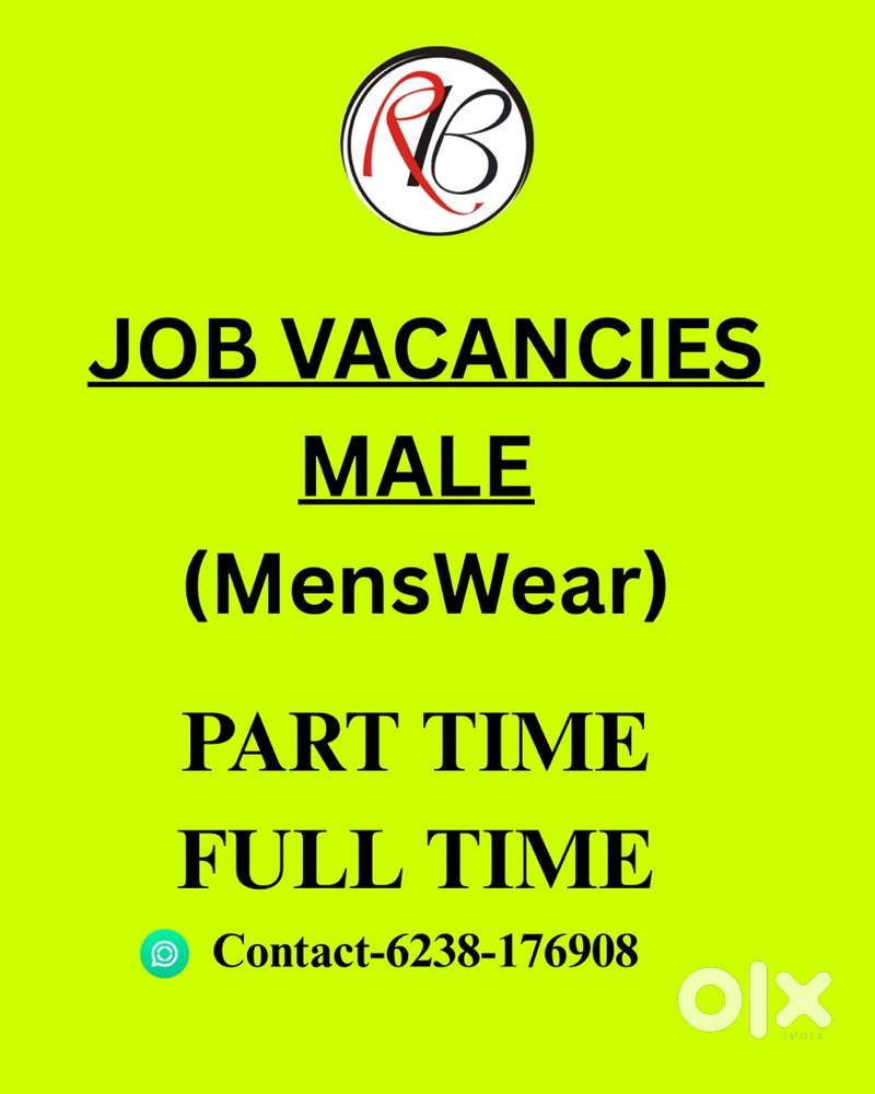 JOB VACANCIES MENS WEAR PART TIME OR FULL TIME