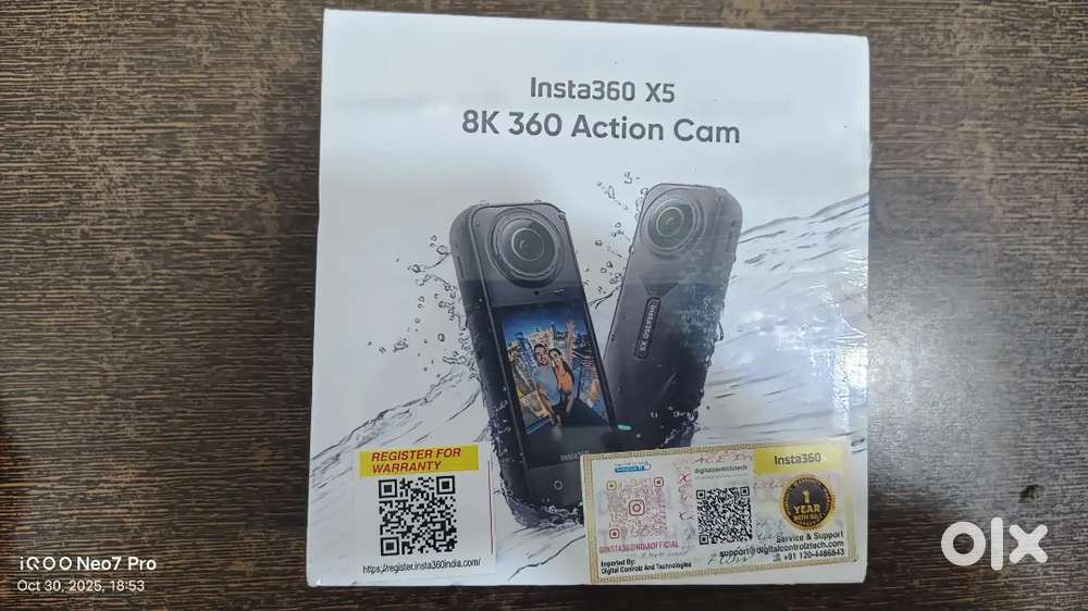 Insta 360 X5 8K 360 action cam