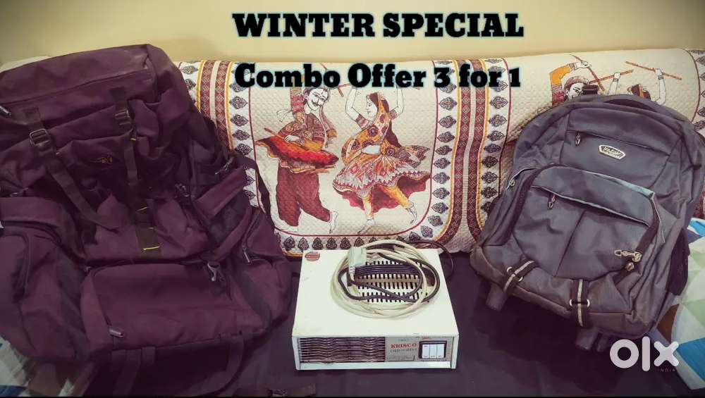 COMBO OFFER SALE - TRAVEL BAG, ROOM HEATER, LAPTOP BAG
