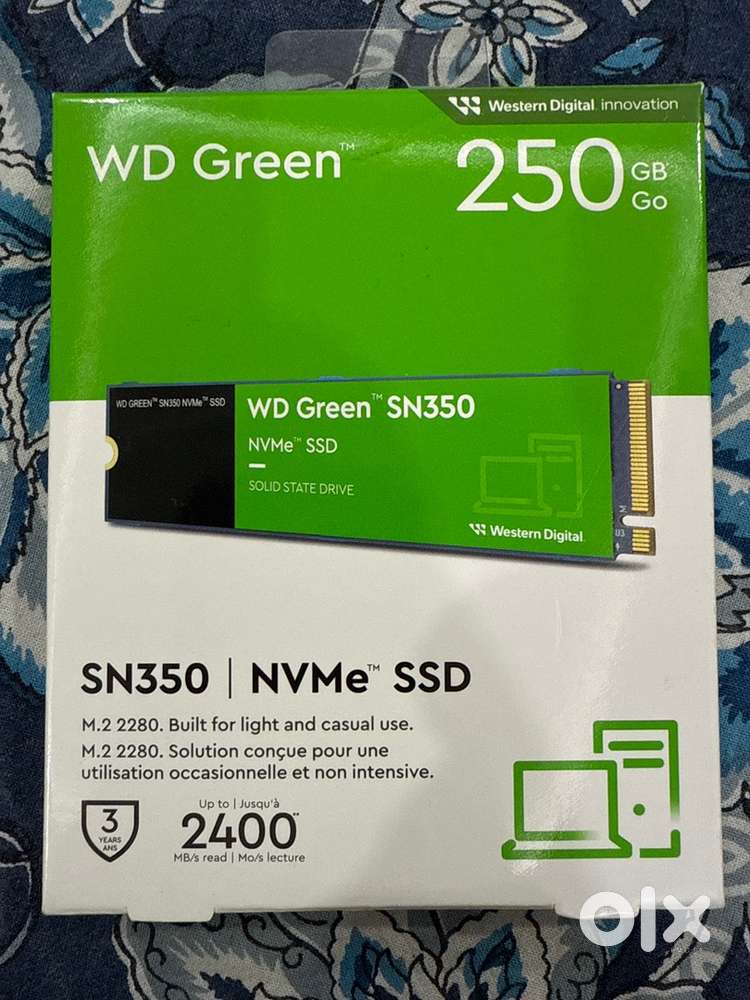 ₹4,200 Unopened WD Green NVME M.2 SSD 250gb Hard Disk Laptop & Desktop