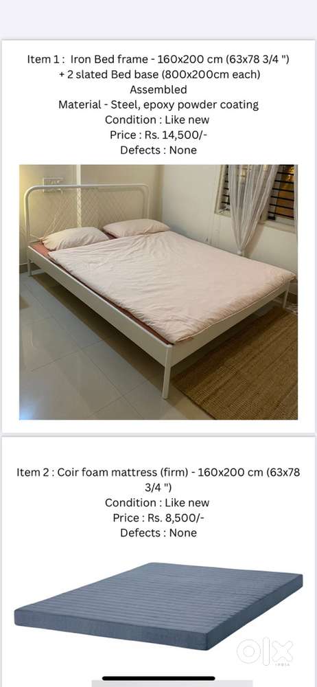 Double bed with matress