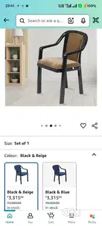 Four Nilkamal Cushion Chairs with Centre Table
