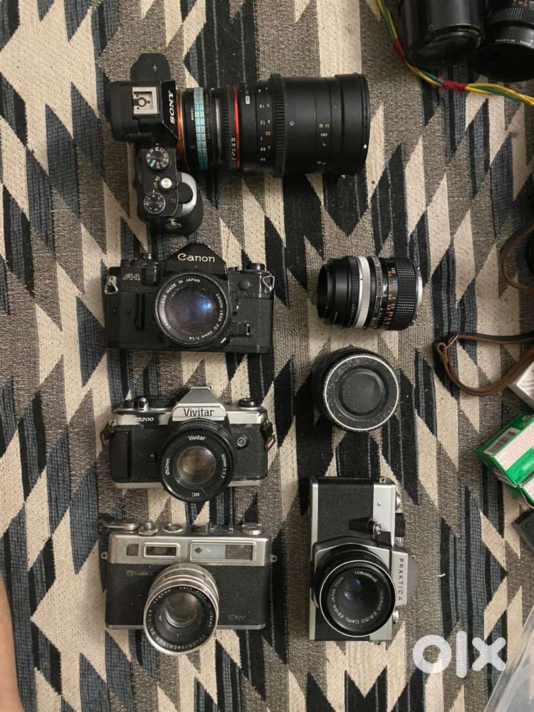 Sony A7S (Body + 3 batteries) and film cameras