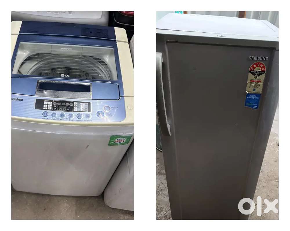TOP LOAD WASHING MACHINE & SINGLE DOOR FRIDGE SELLING AND ALSO RENT