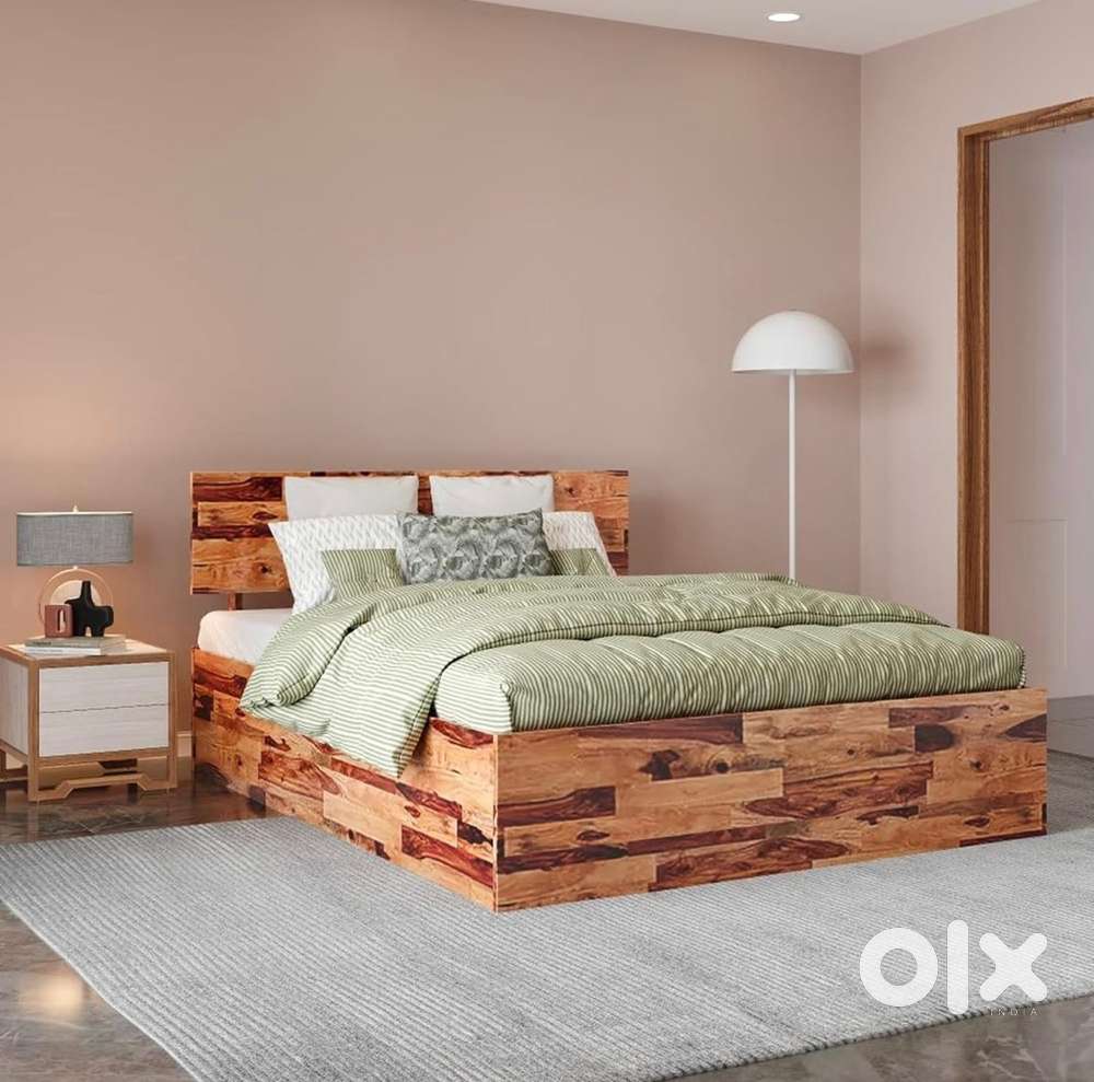 Wakefit Sheesham Wood bed Queen  78x60 with Storage  Scratchless